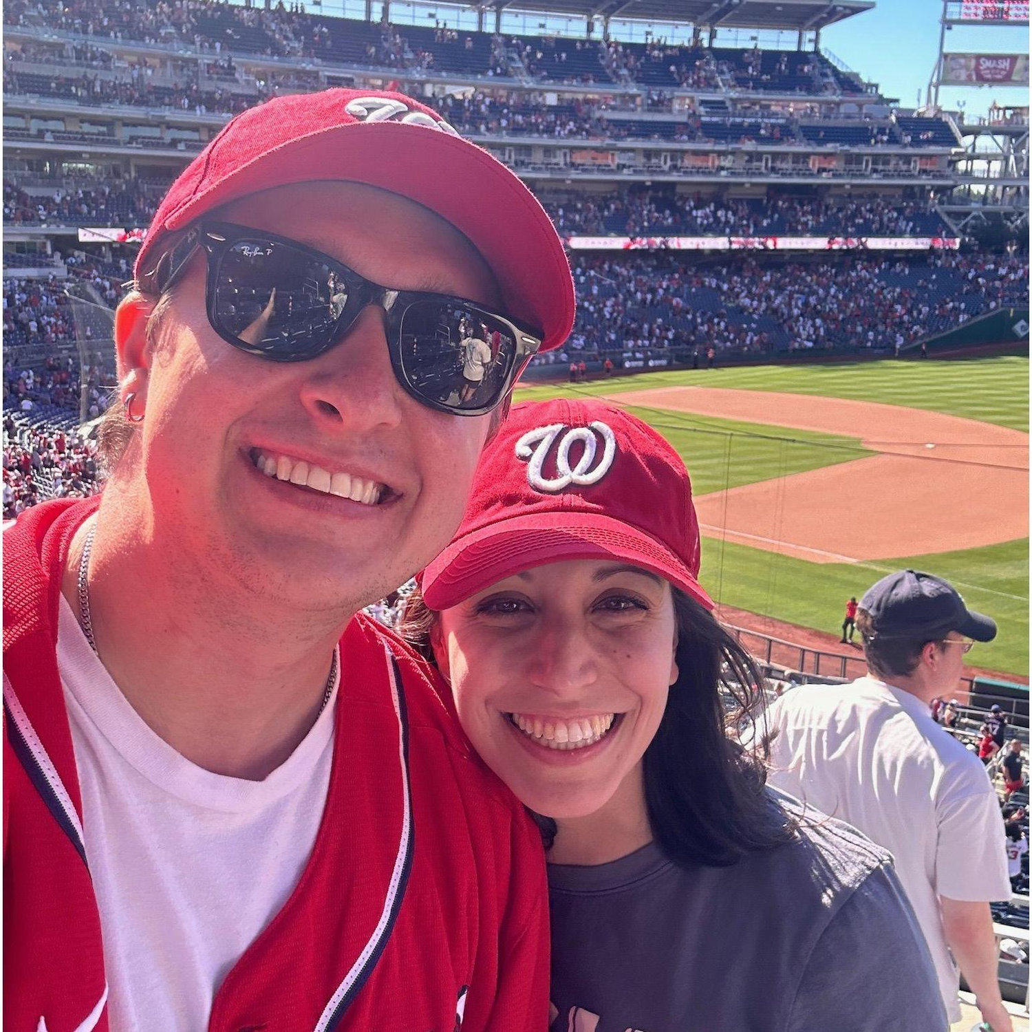 Cheering on the Nats...despite them losing the game.
