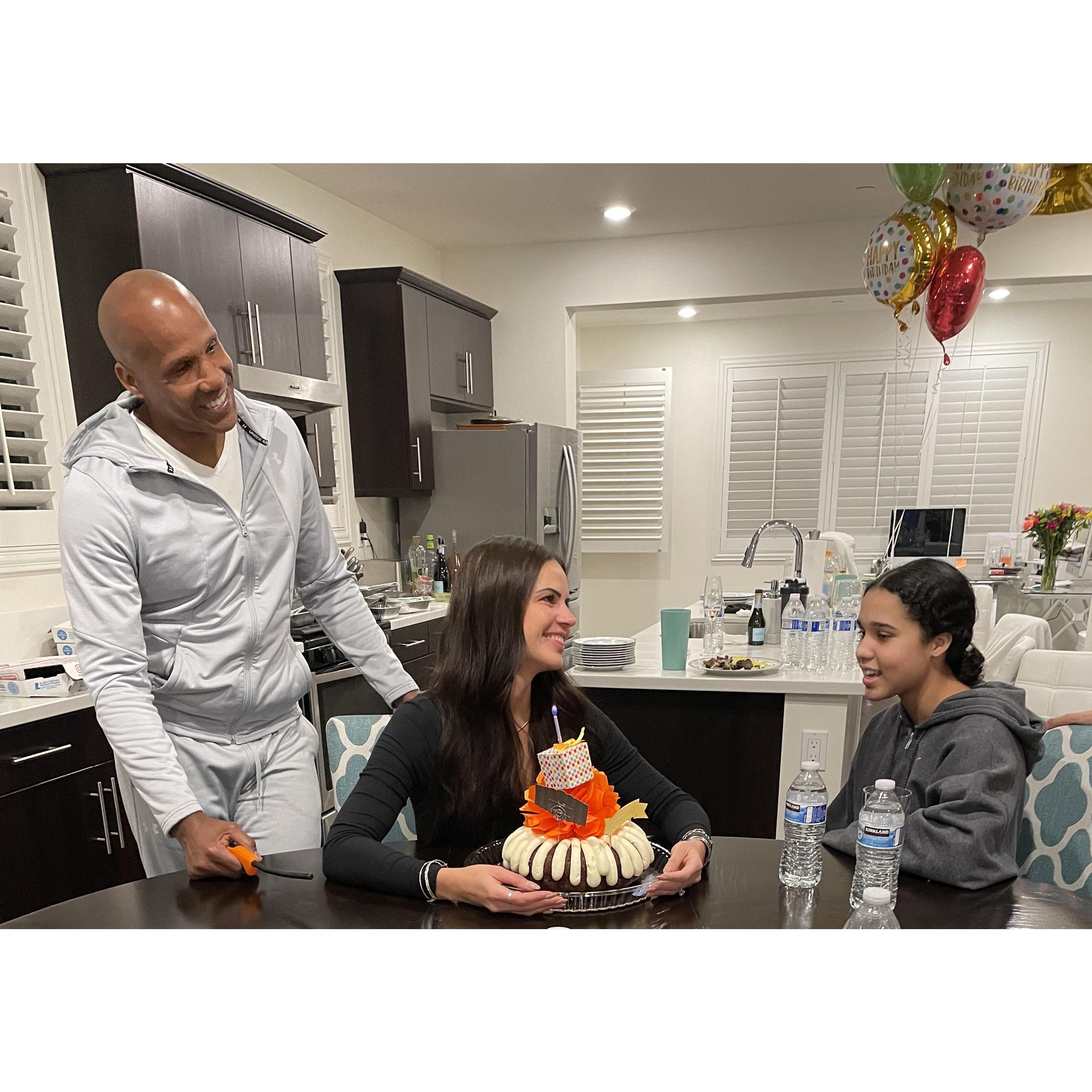 January 2021 - Celebrating Maritza's birthday.