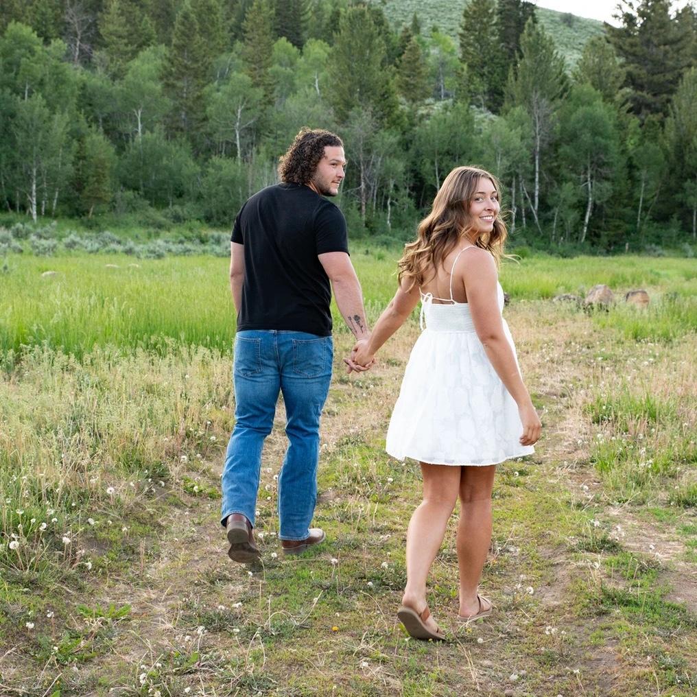 Engagement pictures taken in Bear Lake, Idaho