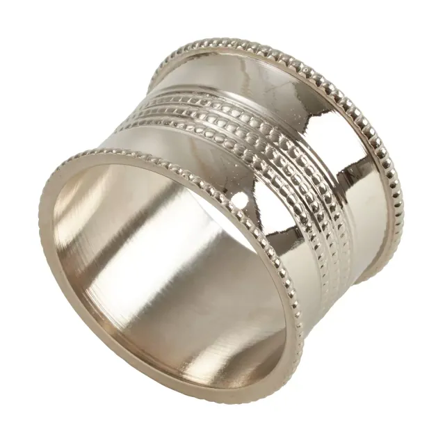 Saro Lifestyle Dotted Napkin Ring, Silver
