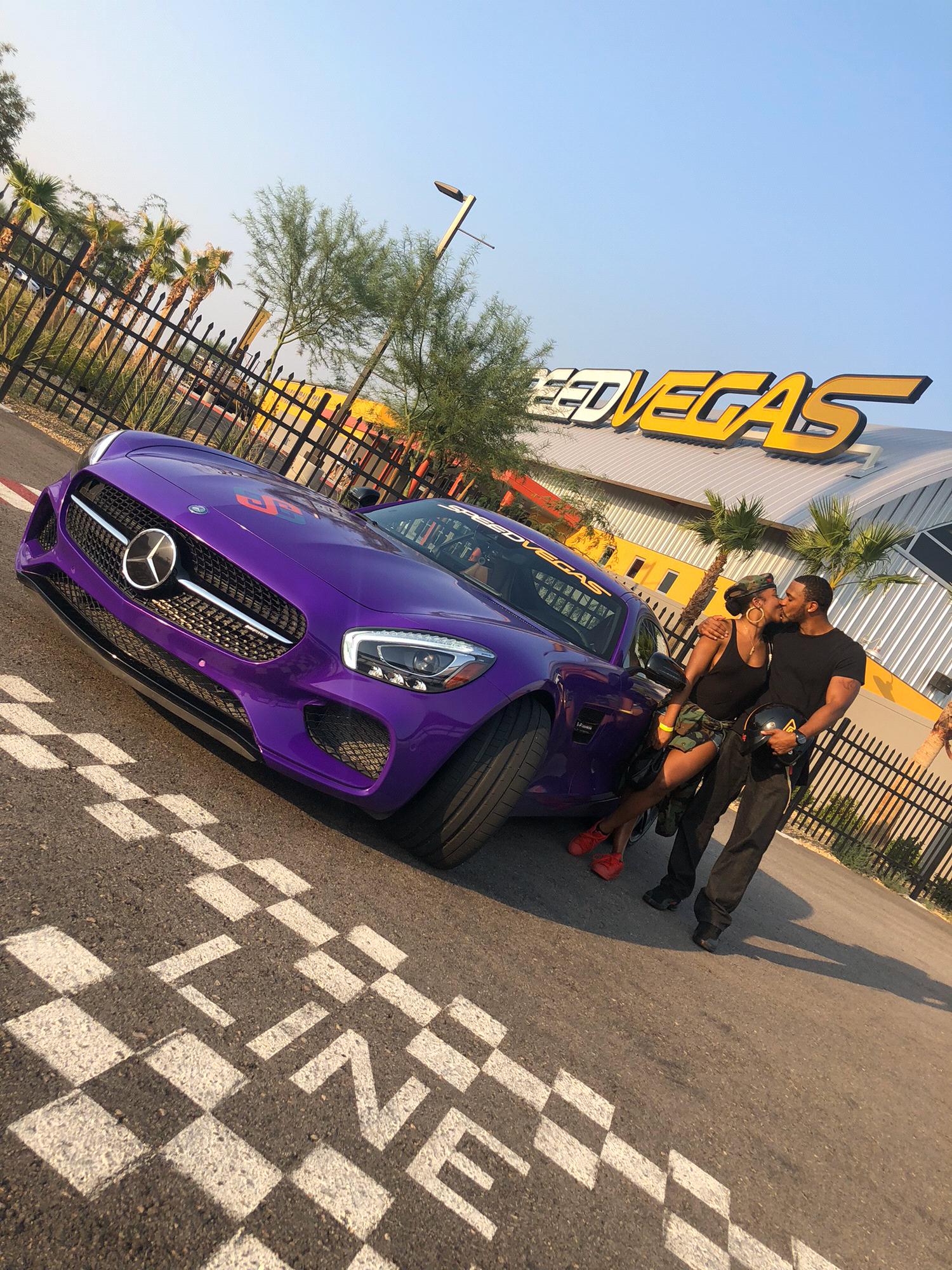 Date night surprising Joe with a few laps around the track