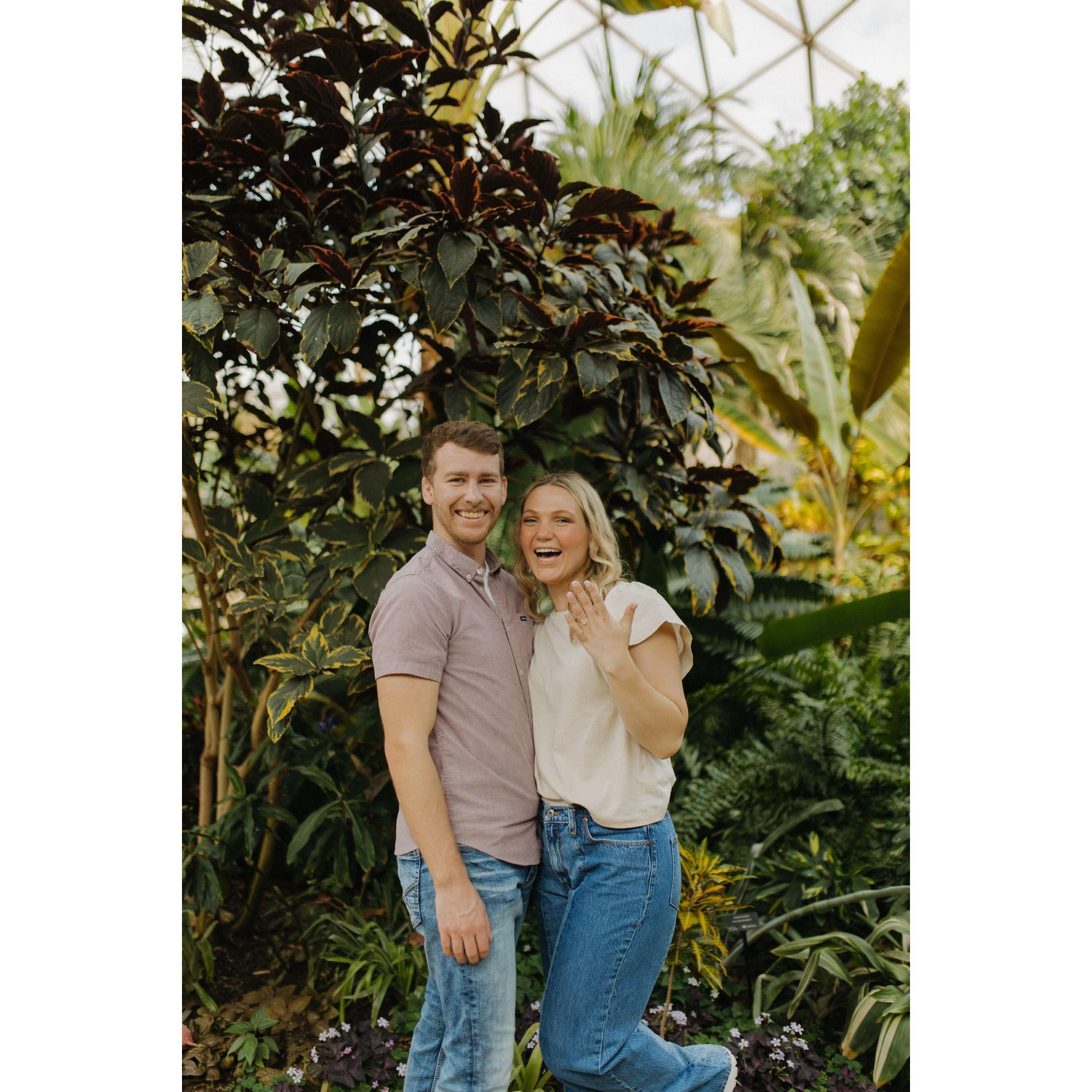 Brant proposed at the Botanical Gardens in Downtown Des Moines on April 27th.