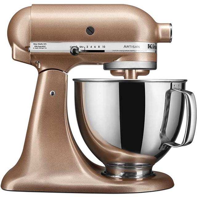 KitchenAid KSM150PSTZ Artisan Stand Mixers, 5 quart, Toffee Delight (Renewed)