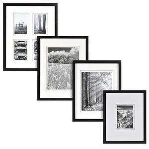 Real Simple® Black Wood Wall Frame with White Double Mat