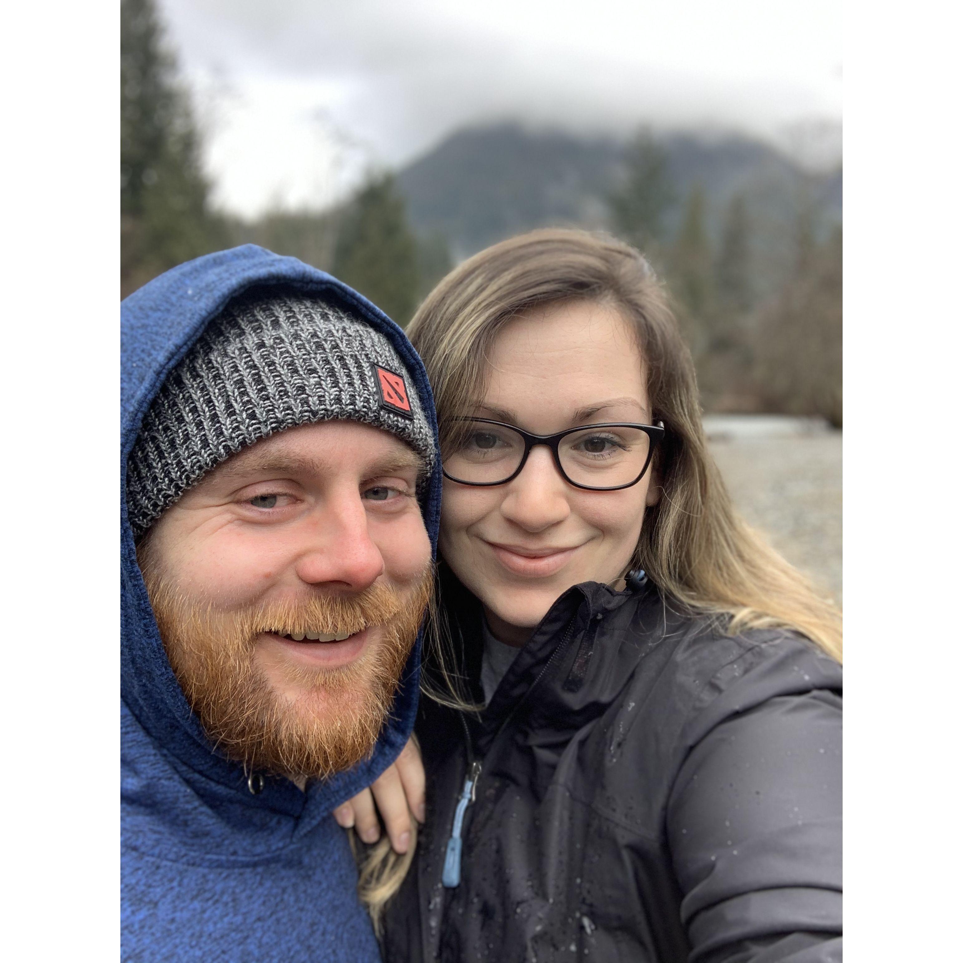 Manning park, our first hike together and also the first time I ate a bug so gracefully.