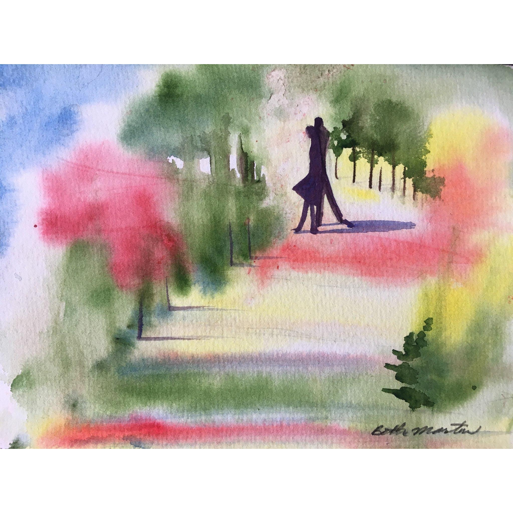 Inspired by the engagement photos, Beth Martin (Nancy's mom) created this beautiful painting.