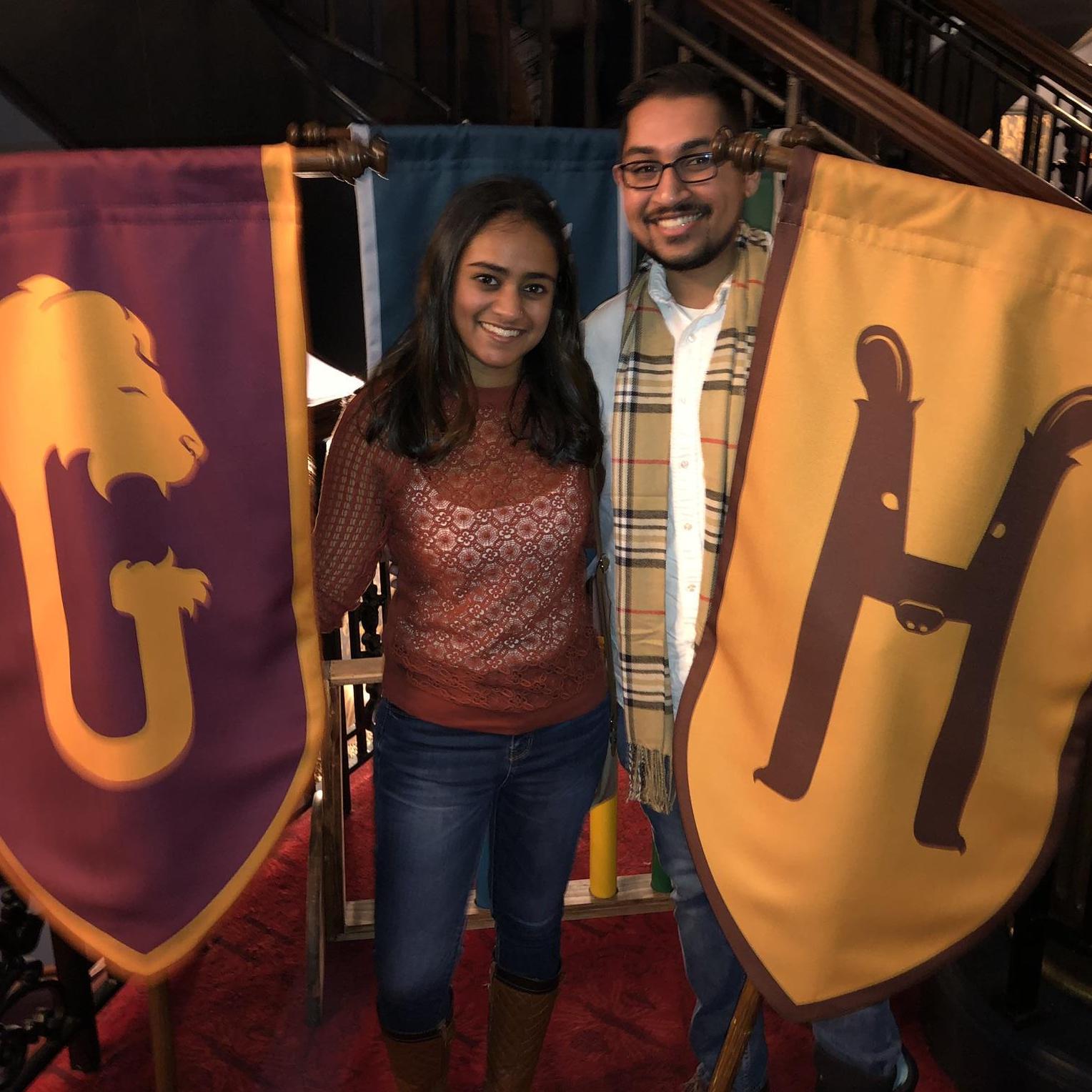 When Sayan surprised Amy with tickets to "Harry Potter and the Cursed Child" on her birthday!