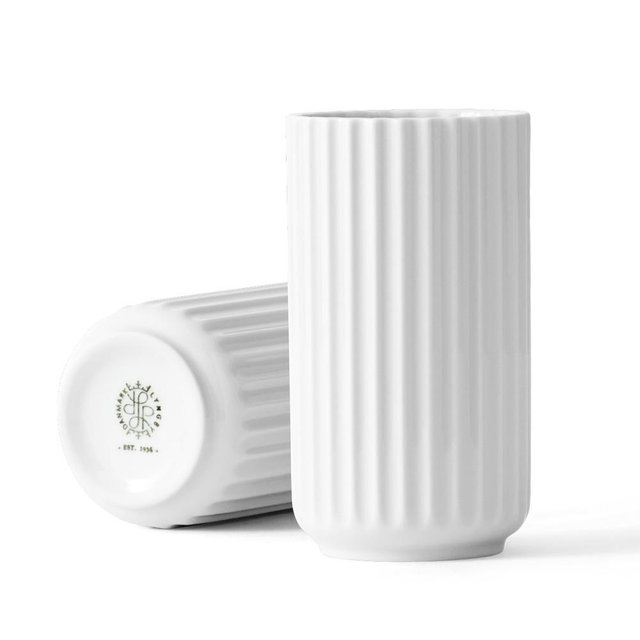 Lyngby Porcelain Vase, White, 4.9 " x 2.8"