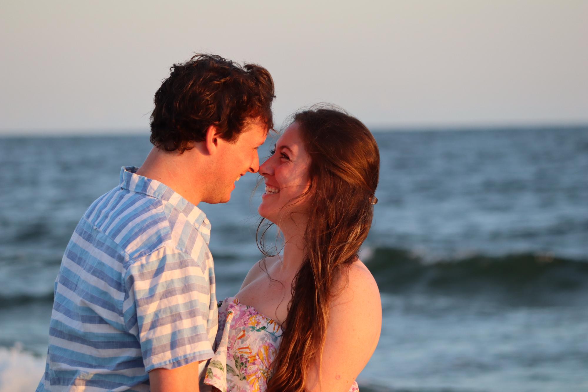 Engagement photos at Oak Island