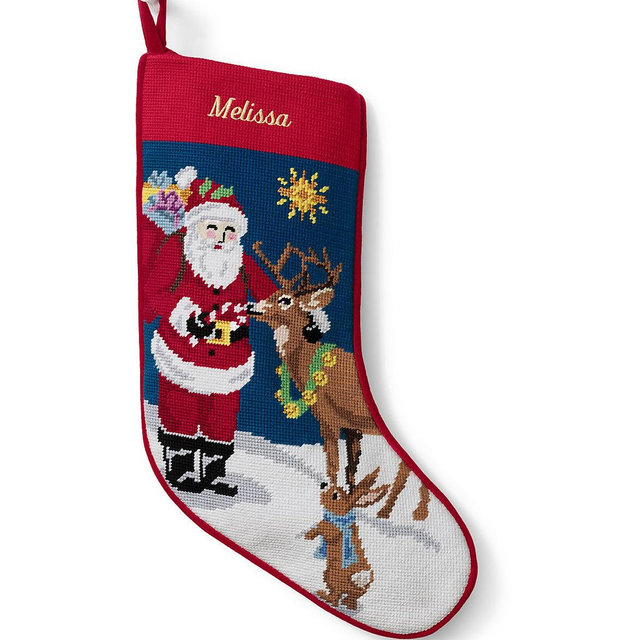 Needlepoint Christmas Stocking