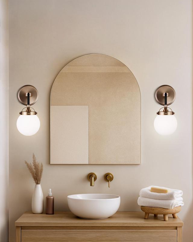 Single Global Steel Sconce in Black