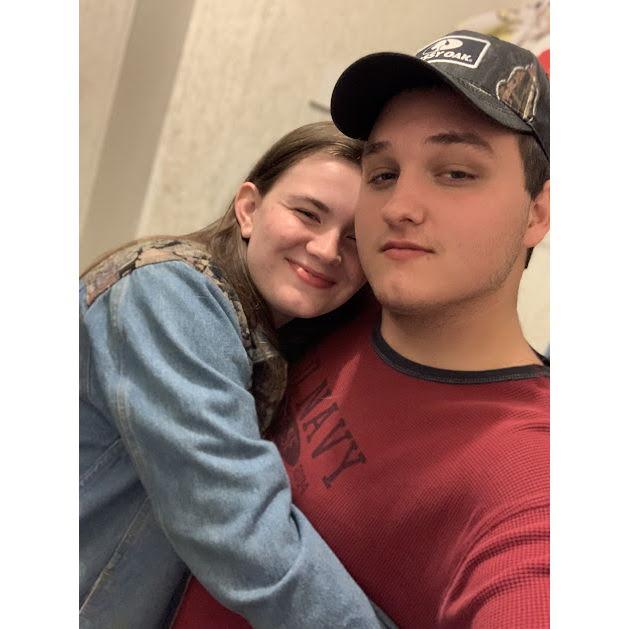 He just asked "Will you be my girlfriend?" before we took this picture.