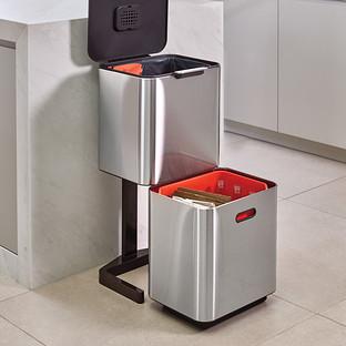 Joseph Joseph 9.5 gal./6.5 gal. Totem Trash & Recycling Bin
