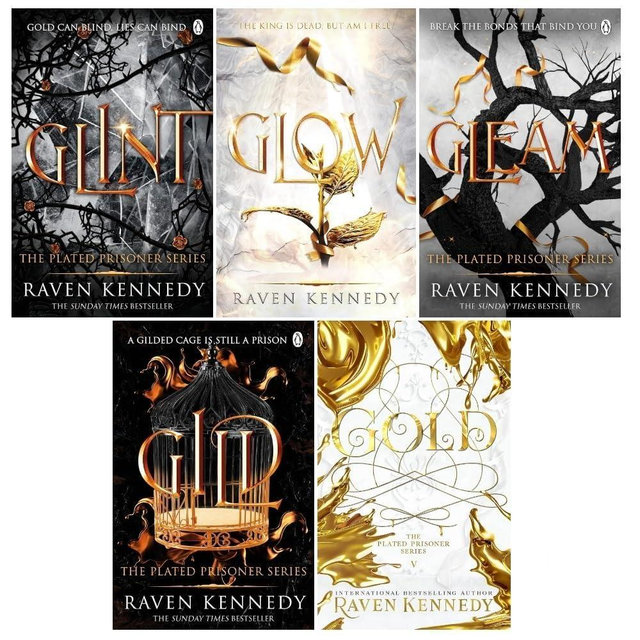 The Plated Prisoner Series 5 Books Collection Set By Raven Kennedy (Gild, Glint, Gleam, Glow, Gold)
