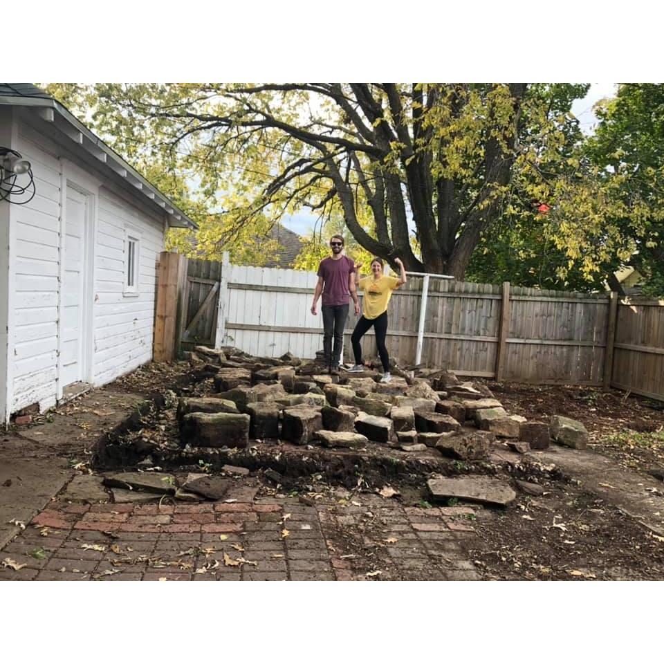 Our engagement has basically been renovating the house but it's been a true bonding experience.