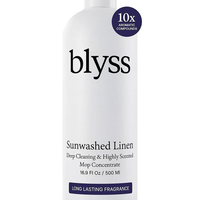 Blyss Mop Soap Sunwashed Linen, Floor Cleaner for Mopping, Luxury Scented Mop Soap, LVP Vinyl Laminate and Hardwood Floor Cleaner Solution, Plant Powered Floor Cleaner