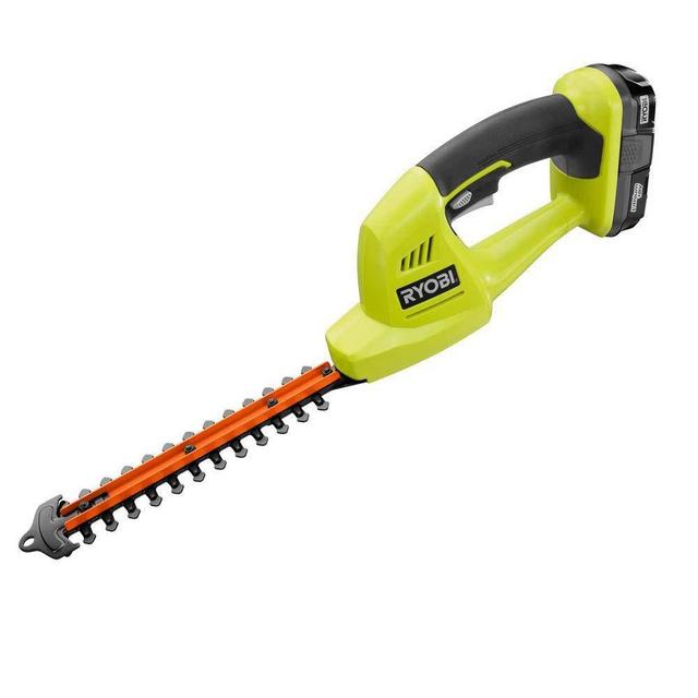 Ryobi 18-Volt Lithium-Ion Cordless Grass Shear and Shrubber Trimmer - 1.3 Ah Battery and Charger