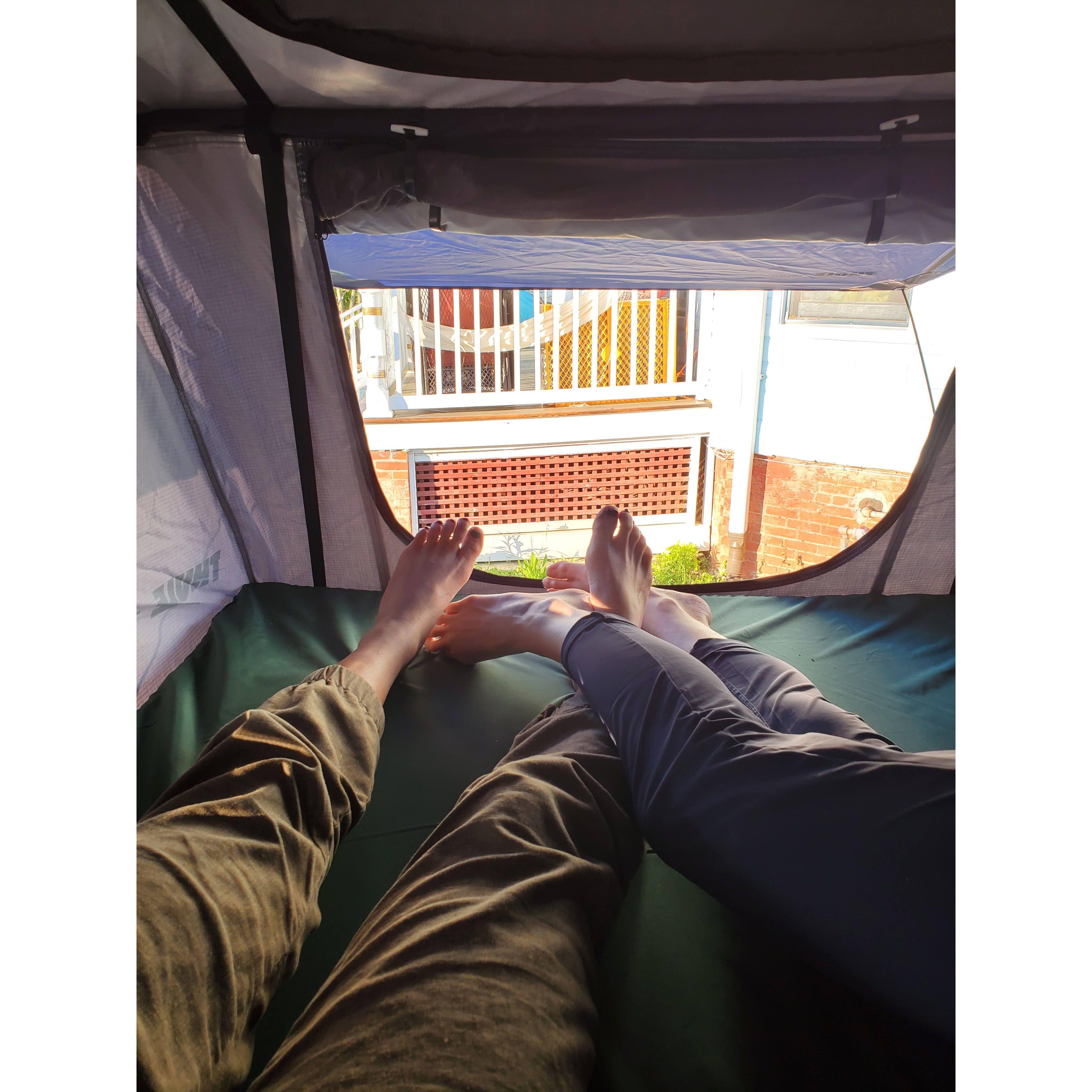 Breaking in our new rooftop tent - April 2022
