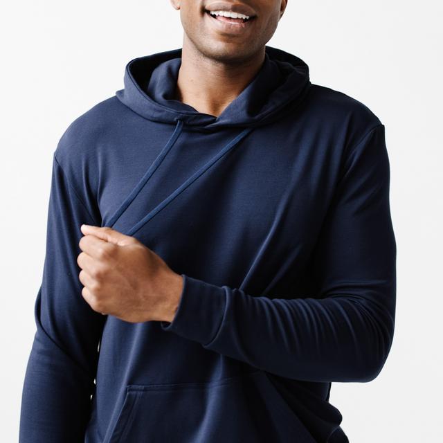 Cozy Earth Men's Ultra-Soft Bamboo Hoodie - Navy L