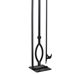 Heavy Duty Fire Pit Tools Set with 40" Fire Poker and Log Grabber Wrought Iron Large Fireplace Tool Set with Metal Stand,Solid Steel Firewood Grabber for Campfire Backyard Bonfire Indoor&Outdoor Use