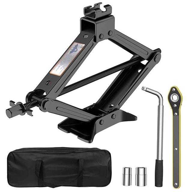 IMAYCC 2 Ton Car Jack Kit ,Heavy-Duty Scissor Jack for Car Lifting ,Portable Tire Changing Kit with Lug Wrench for Auto/SUV/MPV