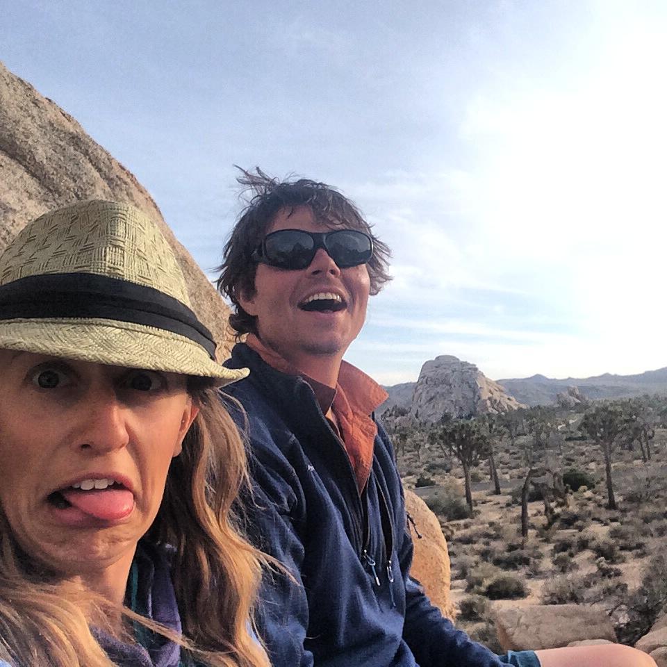 Acting silly in Joshua Tree National Park