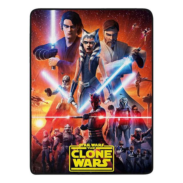 Seven Times Six Star Wars The Clone Wars End Super Plush Throw Blanket 46" x 60" (117cm x 152cm)