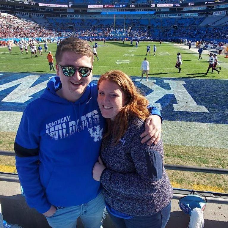 our very first date!! cheering on the cats at the belk bowl :)