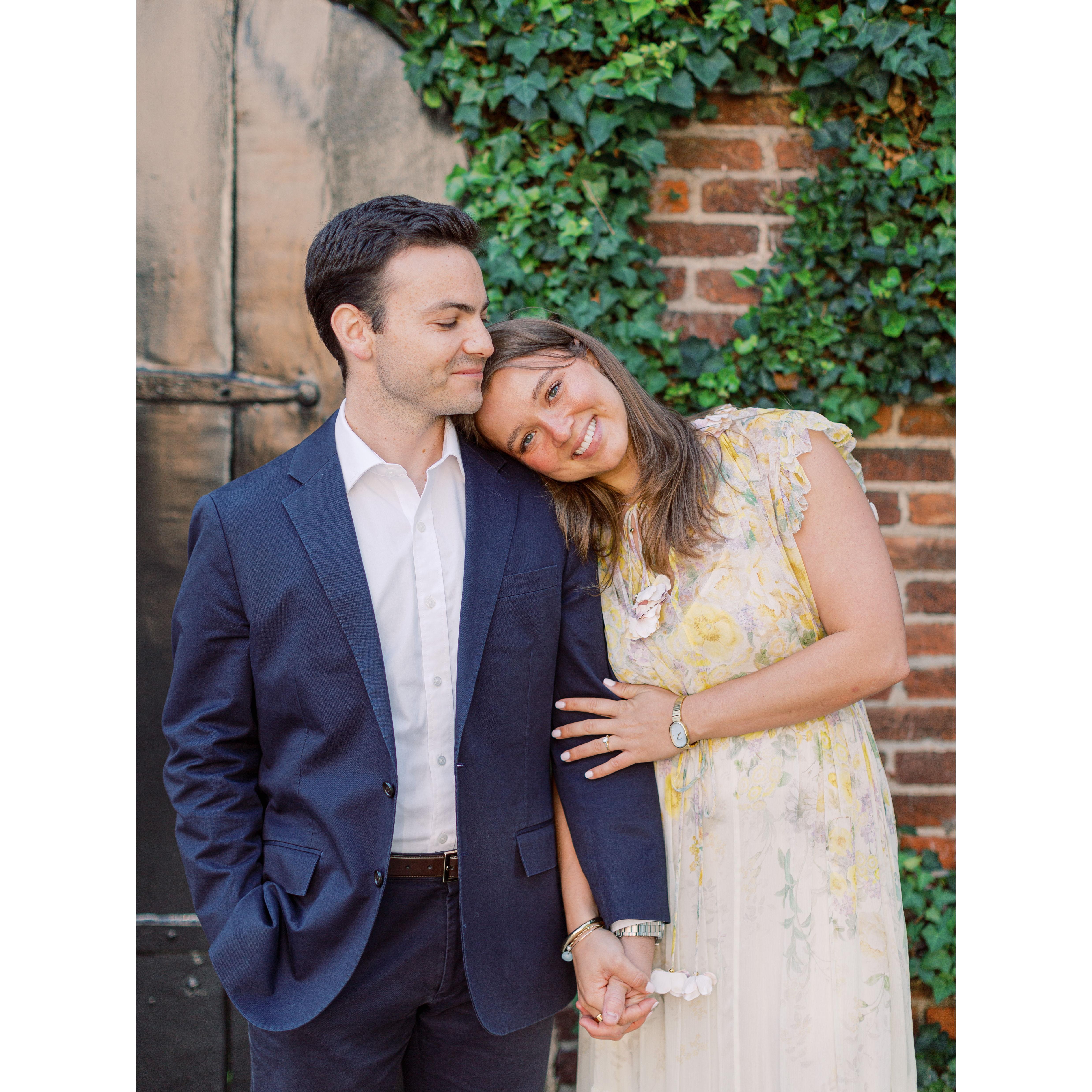 Engagement photo by Molly Lichten, Old Town, Alexandria, August 2024