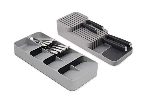 Joseph Joseph DrawerStore Kitchen Drawer Organizer Tray for Cutlery Silverware Sets (Large Cutlery and Knife Set)