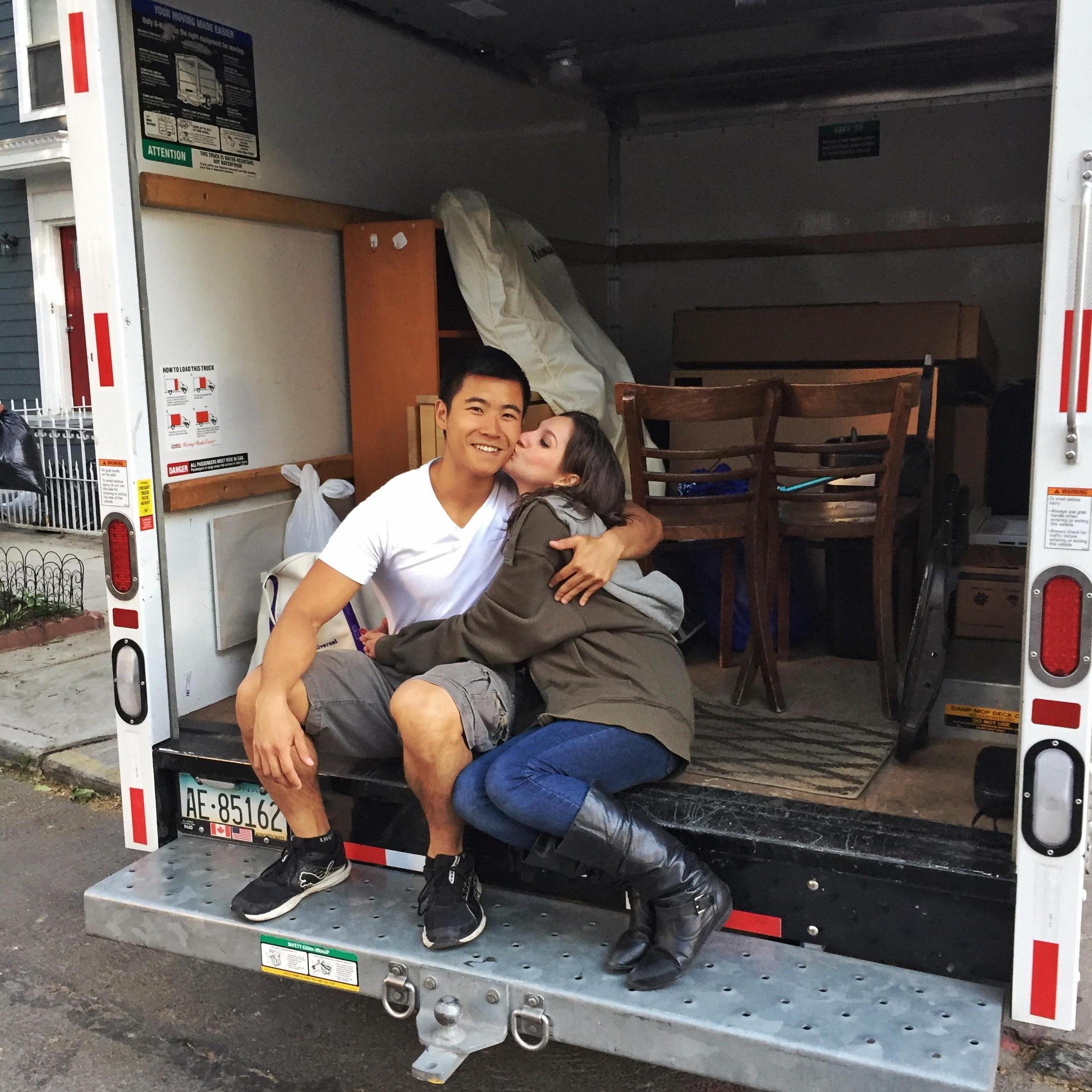 Moving into our first apartment together in Washington Heights