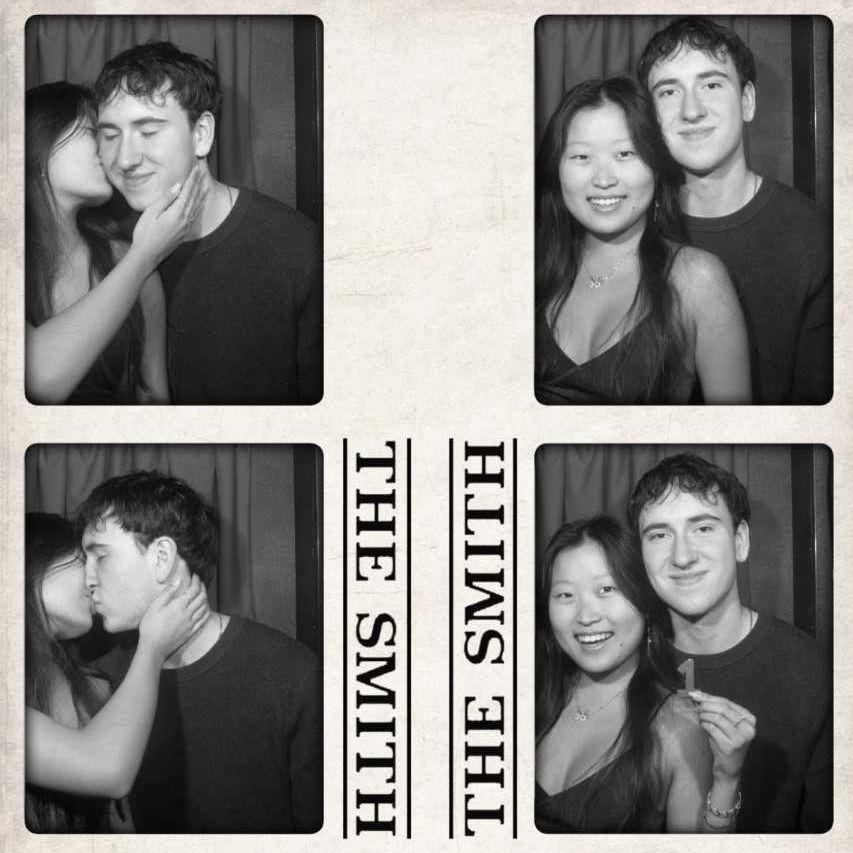 Our first anniversary photobooth picture! We got a 1 candle and cupcake to celebrate