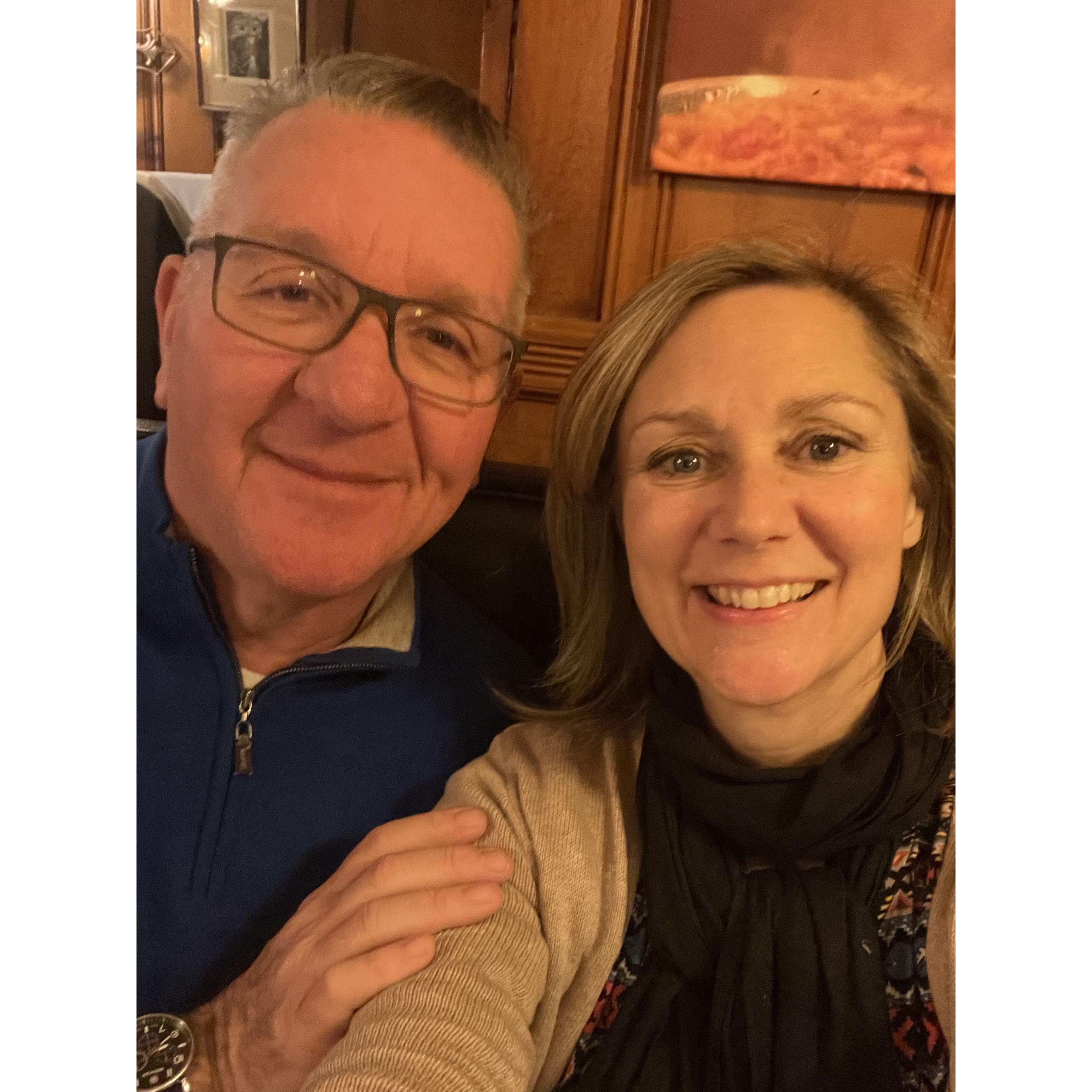 Cate's birthday celebration at our favorite Albany restaurant, Cafe Capriccio.