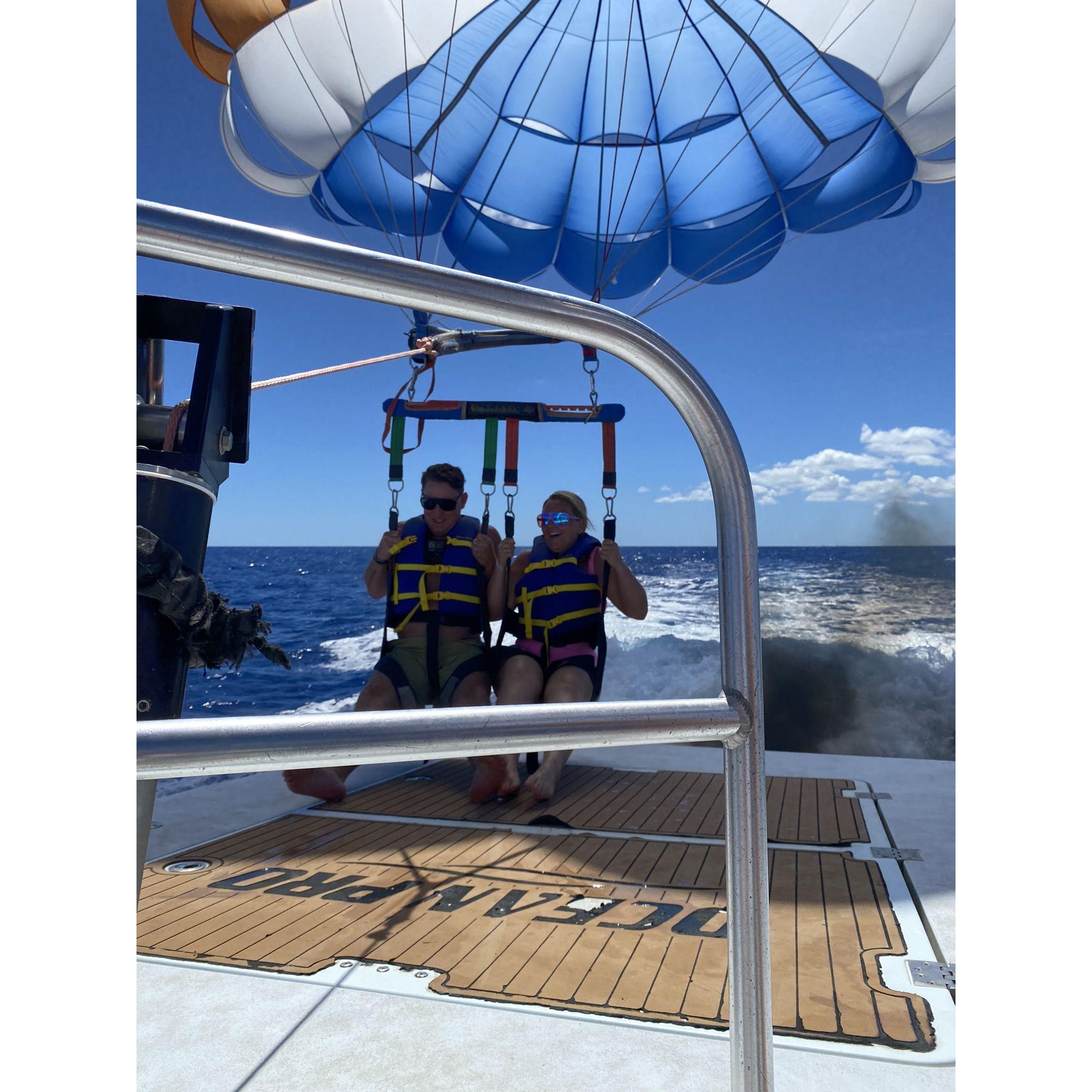 Parasailing in Hawaii, August 2023