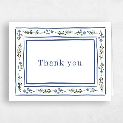 White Floral Wedding Thank You - Maeva Landscape