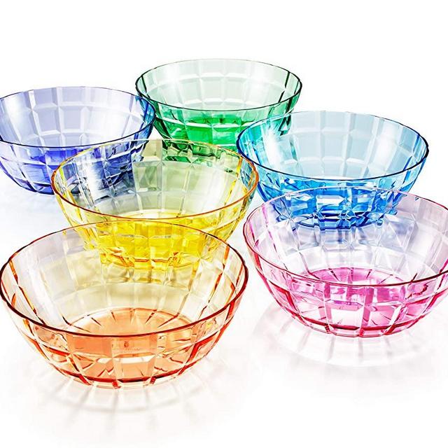 SCANDINOVIA - 13 oz Unbreakable Premium Bowls - Set of 6 - Tritan Plastic - BPA Free - Dishwasher Safe