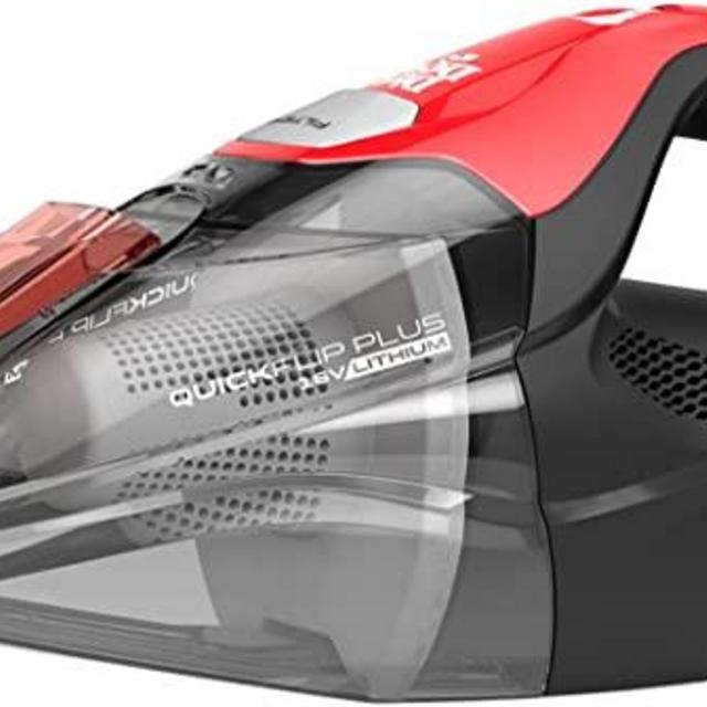 Dirt Devil Plus 16V, Red Quick Flip Pro Cordless 16 Volt Lithium Ion Bagless Handheld Vacuum Cleaner BD30025B