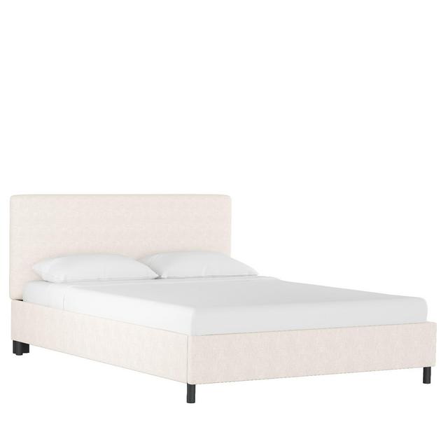 King Upholstered Platform Bed Zuma White - Project 62™