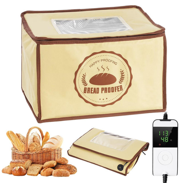 VONATES 32L Collapsible Dough Proofer Box with Temperature Control - Adjustable Timer, Space-Saving, Perfect for Bread Yogurt & More