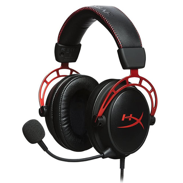 HyperX Cloud Alpha - Gaming Headset, Dual Chamber Drivers, Award Winning Comfort, Durable Aluminum Frame, Detachable Microphone, Works on PC, PS4, Xbox One, Nintendo Switch, and Mobile Devices – Red