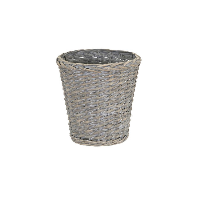 Household Essentials Wicker Waste Basket, Willow Weave Painted Includes Plastic Liner