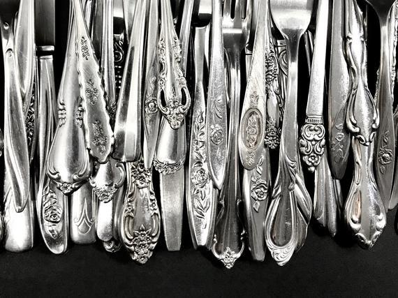 Mismatched Silverware Sets Flatware Stainless Utensils Eclectic Farmhouse Vintage Antique Service 4, 8, 12+  Superb New Inventory