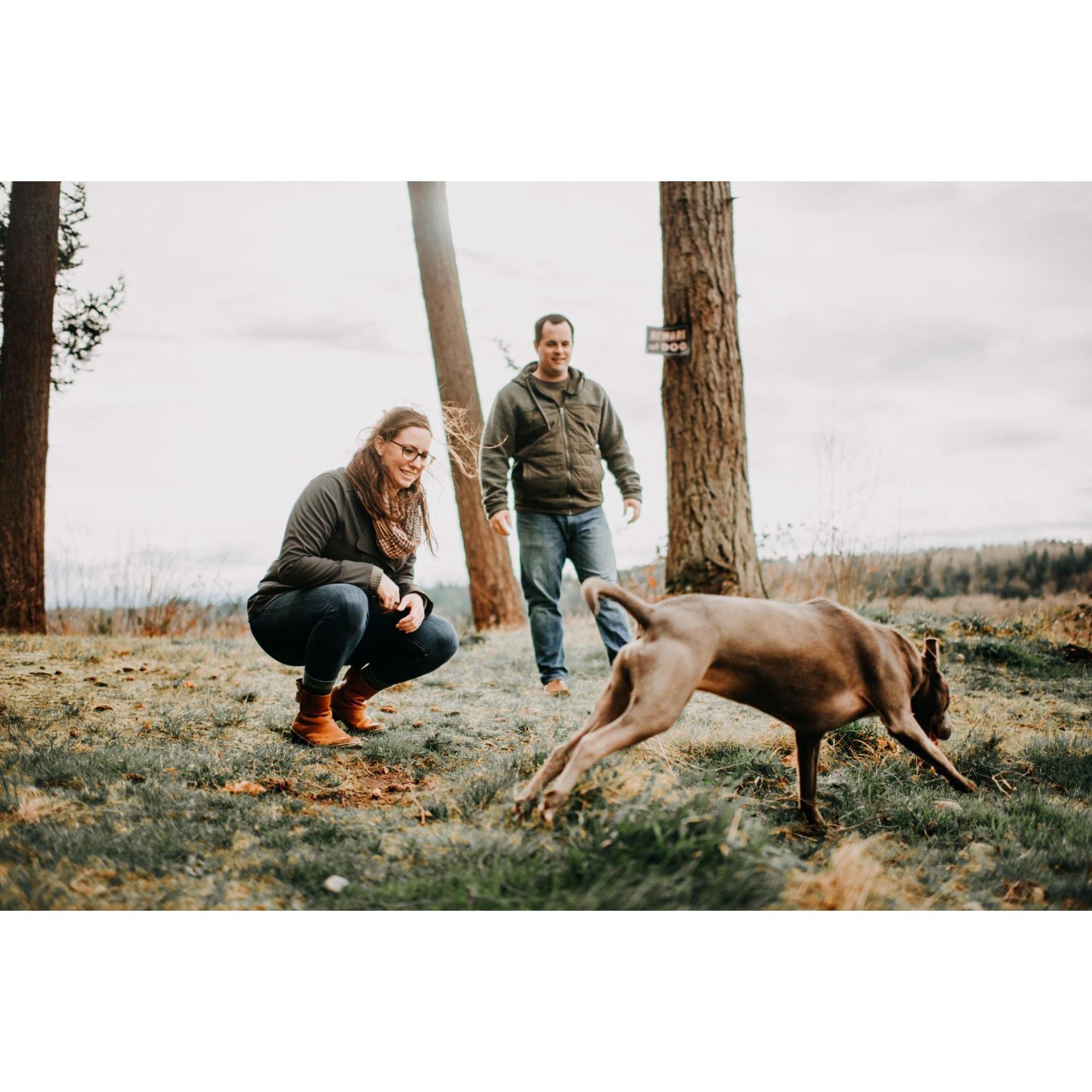 Engagement Shoot at our house, with Baya - January 2020