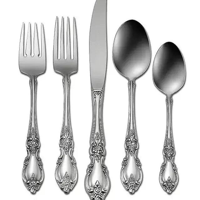 OneidaLouisiana Floral Fiddleback 20-Piece Stainless Steel Flatware Set