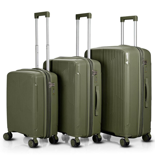 Nazhura Luggage Set, 3-Piece Hardside Suitcase Set, 20-inch Carry On, 24-inch, 28-inch Luggage