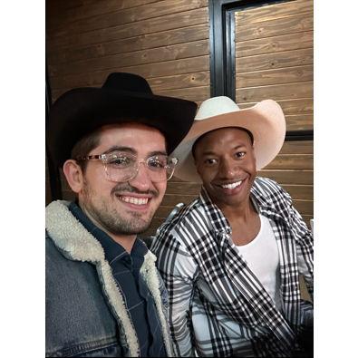 We went to a Halloween-themed wedding in Texas. Just dressing the part!