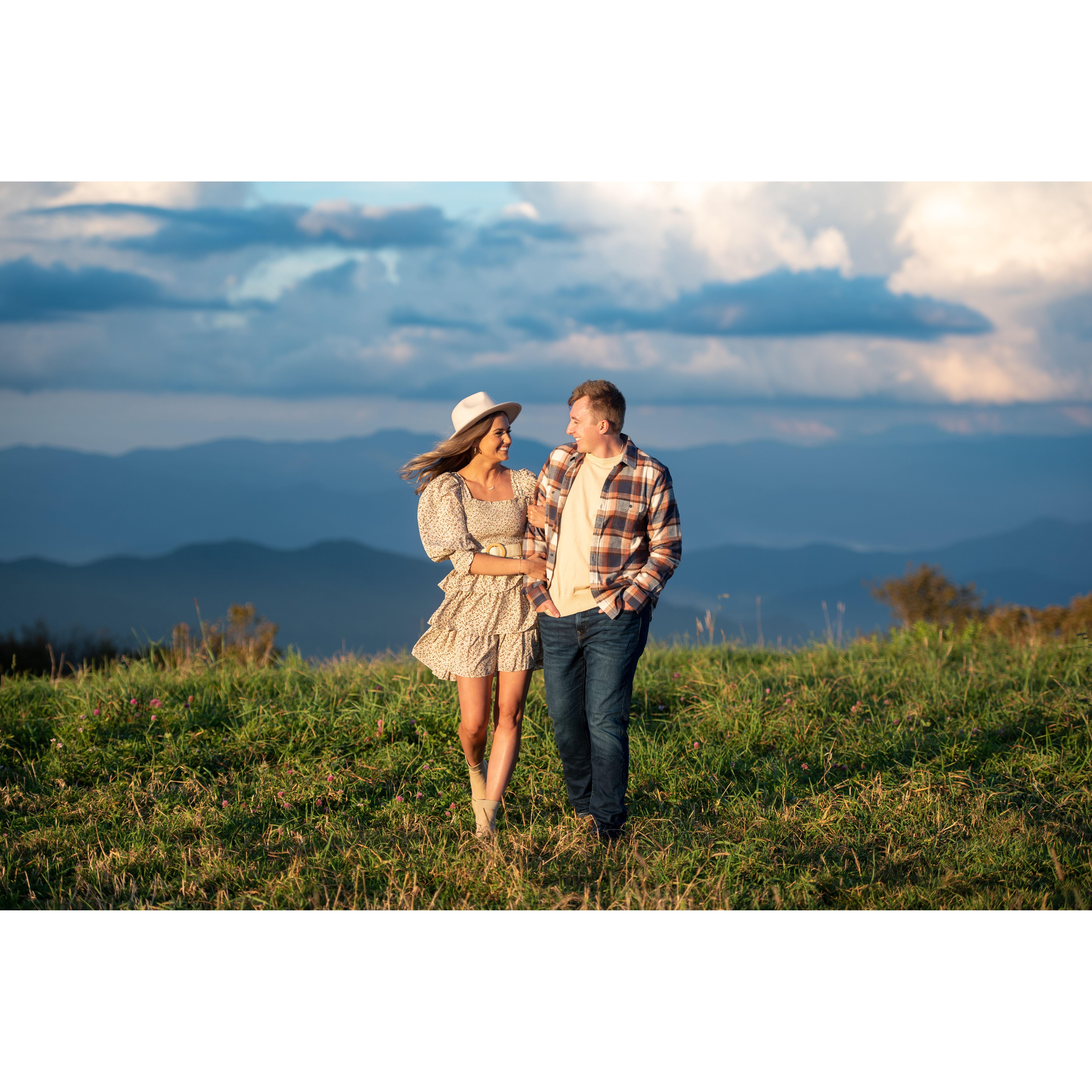 Engagement photoshoot in the Smoky Mountains