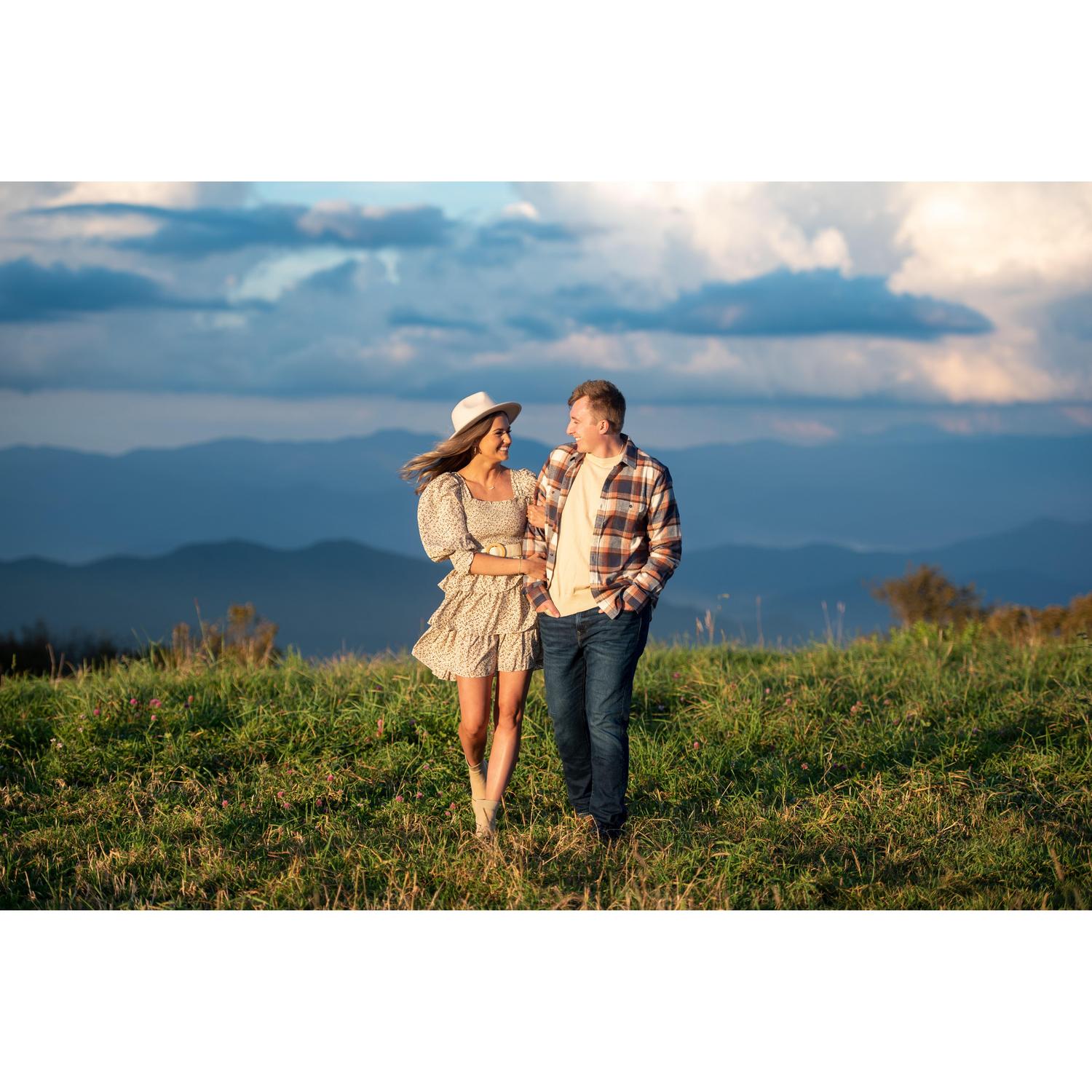 Engagement photoshoot in the Smoky Mountains