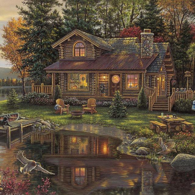 Buffalo Games - Kim Norlien - Peace Like a River - 1000 Piece Jigsaw Puzzle with Hidden Images