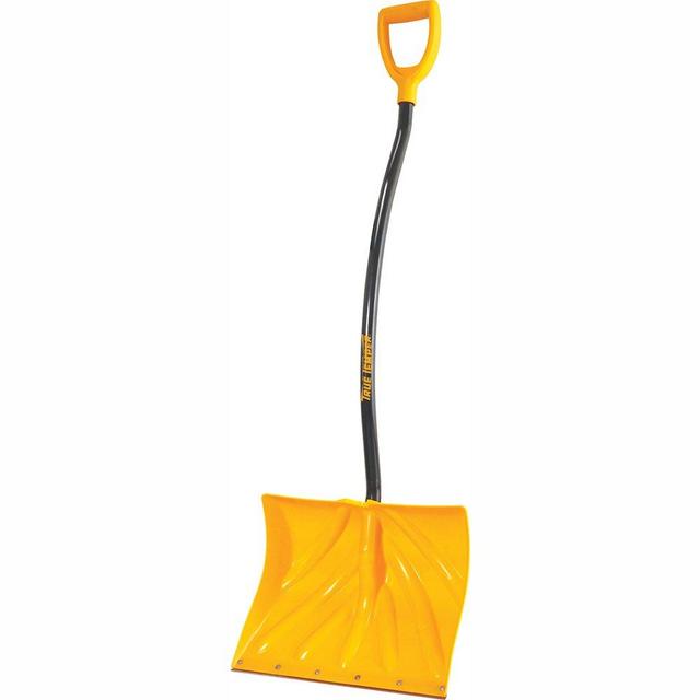 True Temper 1603400 Poly Snow Shovel/Pusher with Ergonomic D-Grip Steel Handle 18 Inch